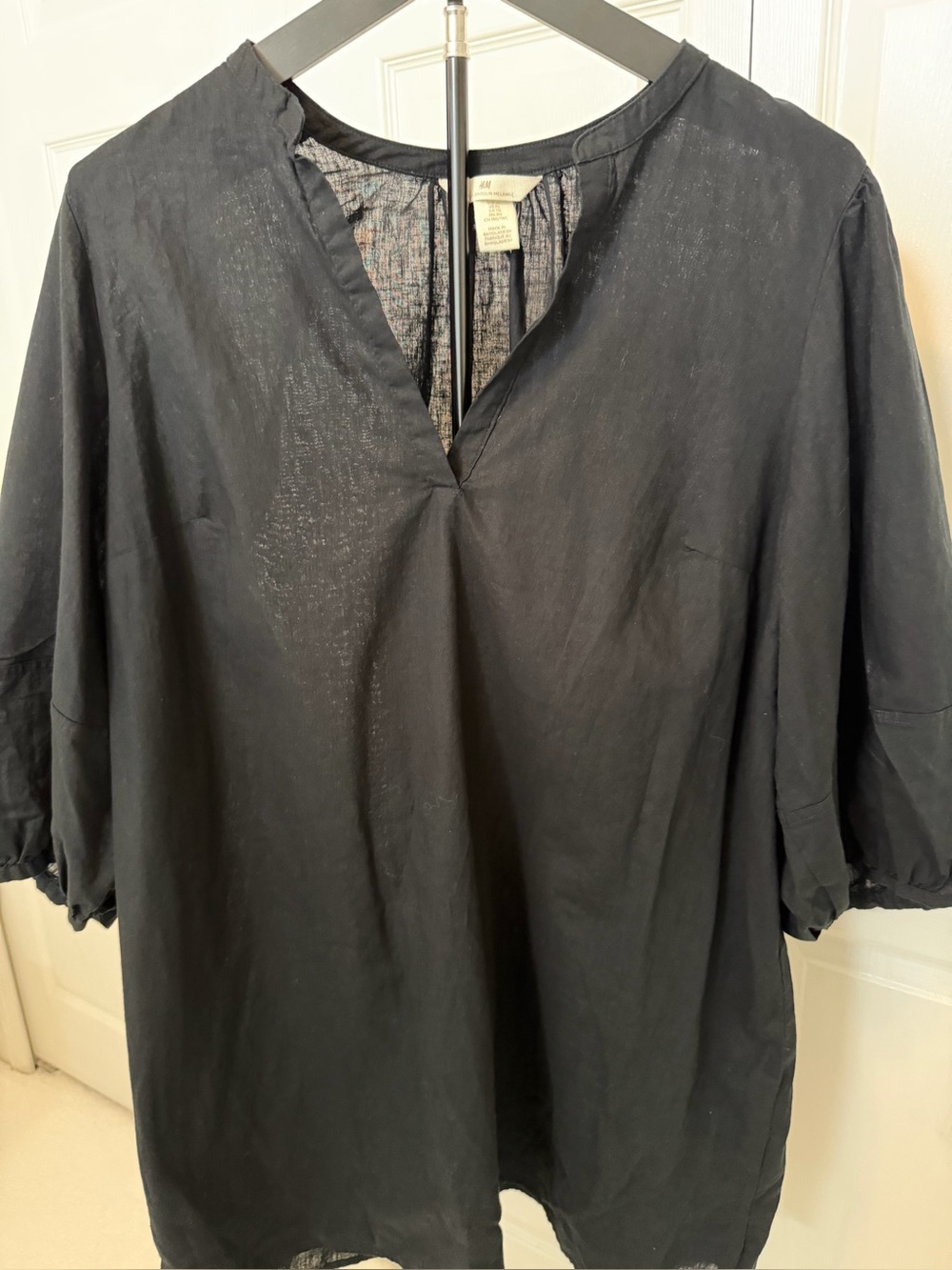 H&M Women’s Black Linen Tunic Dress